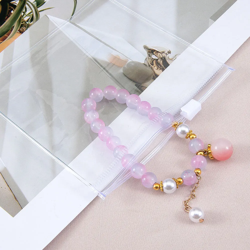 Zipper bag 10Pcs transparent plastic anti oxidation jewelry pouch