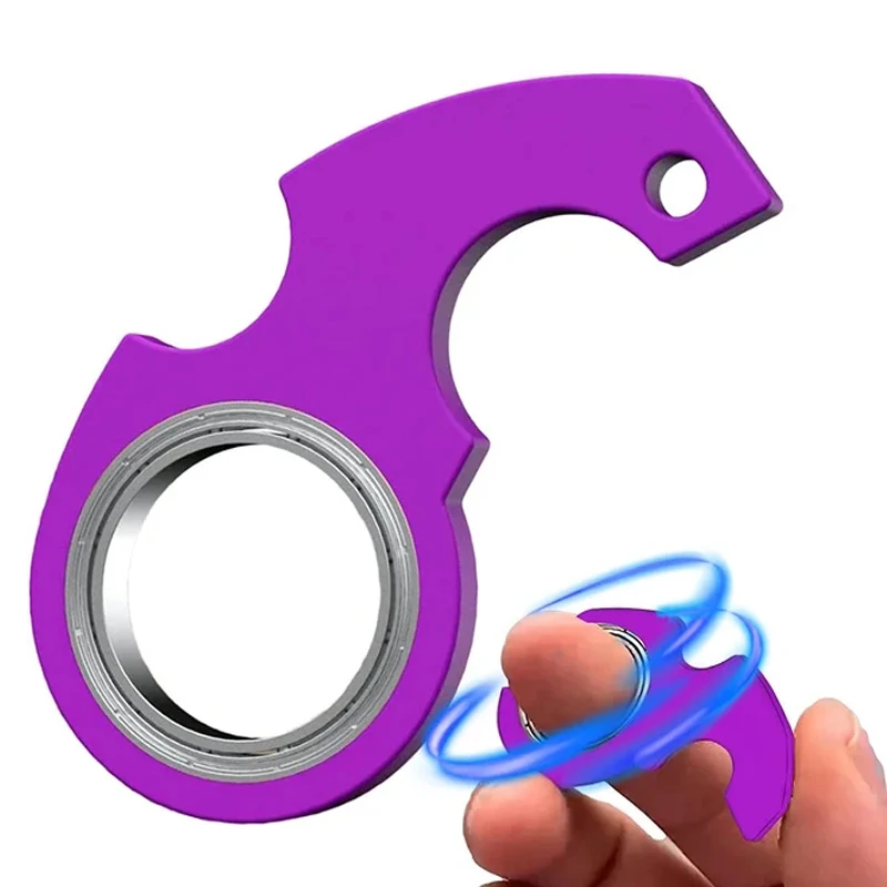 Creative Keychain Fidget Spinner Fidget Toy Sensory Fidget Toy Anti Stress Toy Keychains Key Rings for Anxiety Autism ADHD