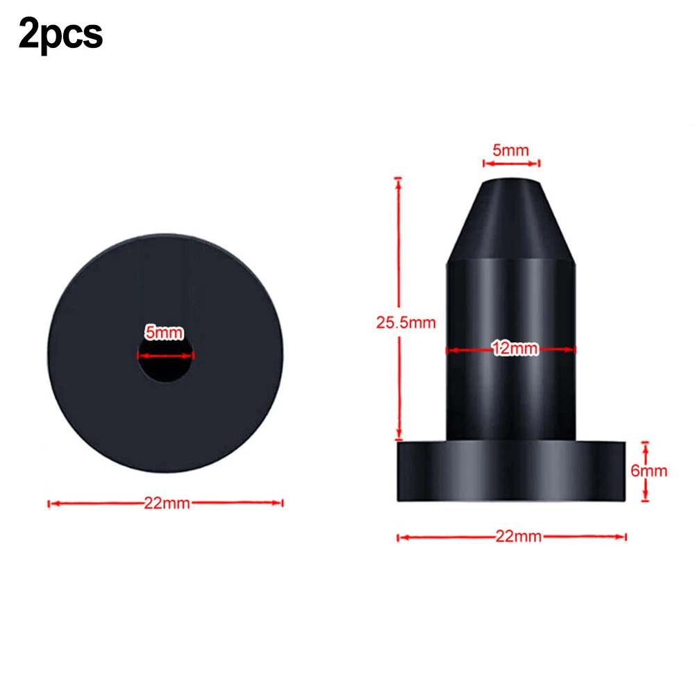 Universal Kayak Drain Waterproof Plugs Portable Practical Rubber 12mm Dia 14g 2 Pcs 31*22*22mm Black Functional kayak valve adapter adapter black boat pump adaptor high strength lightweight valve adapter universal poratble