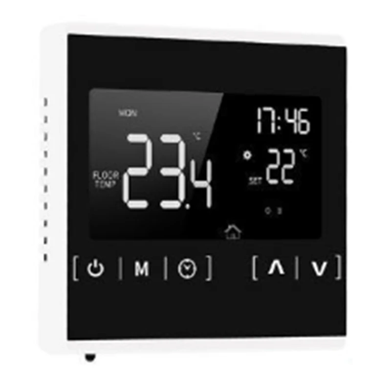 

LCD Touchscreen Thermostat Programmable Electric Floor Heating System Thermoregulator AC 85-250V (White)