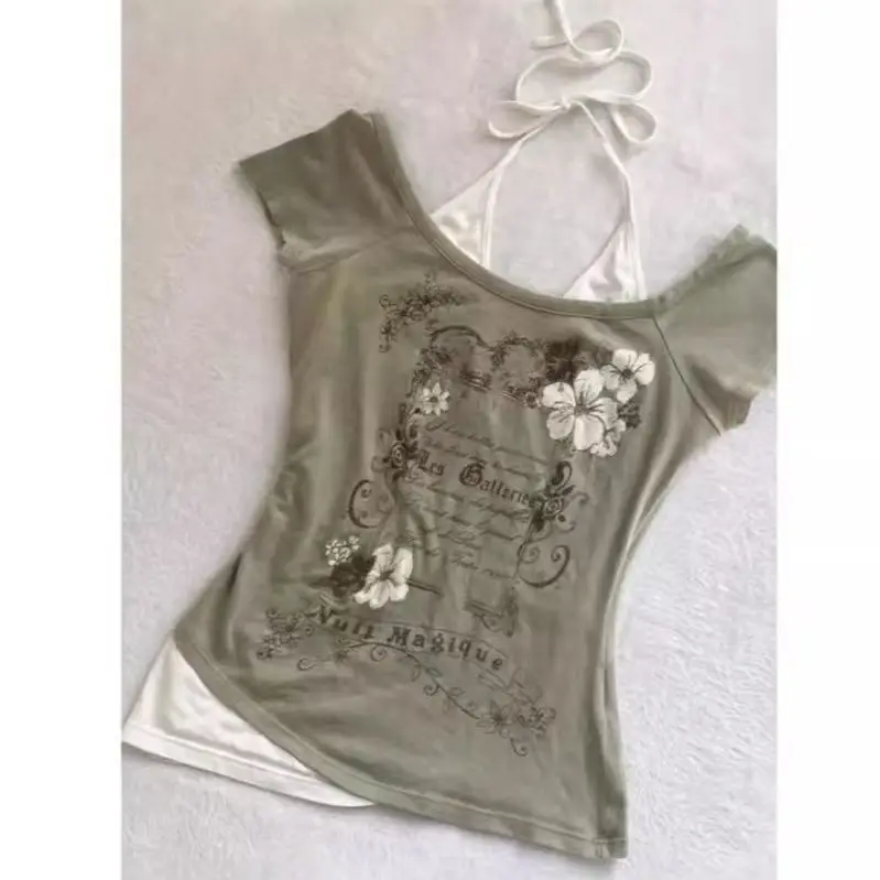 ตัวเลือกสินค้า เสื้อยืด Y2K Punk หวานเซ็กซี่