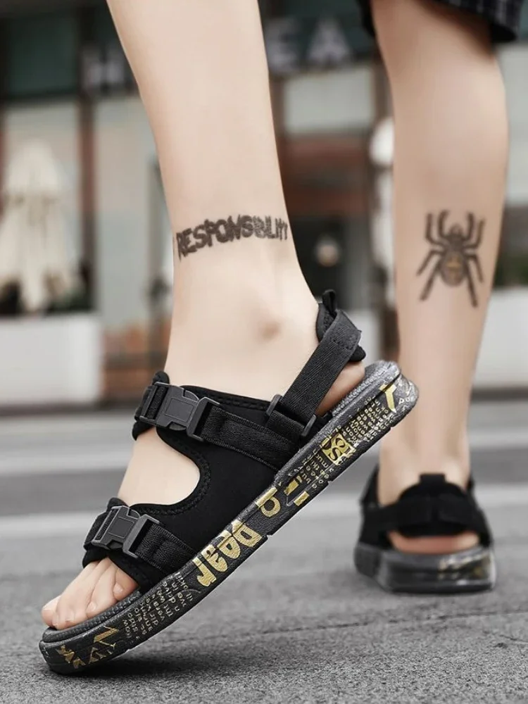 Sandali da uomo in PVC, modello slip-on, piatti da spiaggia, stile Y2k_voghion.com