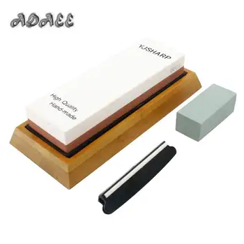 ADAEE Premium Japanese Whetstone Knife Sharpening Stone 2 Side Grit 1000 6000 Waterstone With NonSlip Bamboo Base & Angle Guide 1