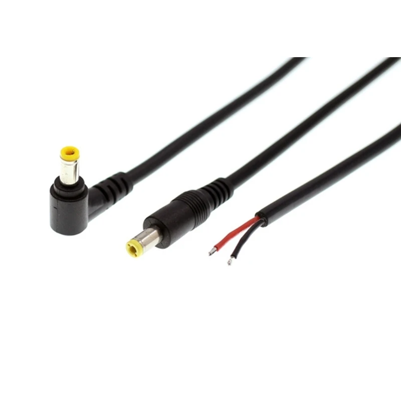 5.5MM x 2.5MM 수 플러그-베어 와이어 오픈 엔드 전원 와이어 공급 장치 수리 케이블 18 AWG 5525 커넥터 DC5525 땋은 머리
