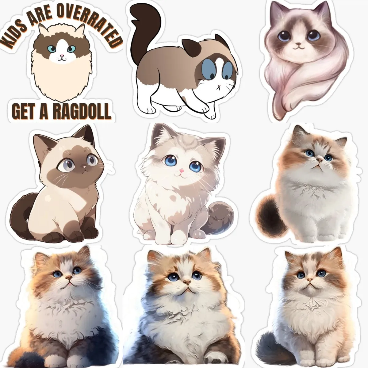 Ragdoll Cat Creative Pets Cute Sticker Accessori Per Bici Camper Car Window Truck Wall Door Casco In Vetro Moto Decal