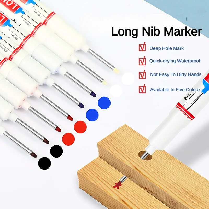 1/5 PCS 20mm Deep Hole Long Nib Markers Art Supplies