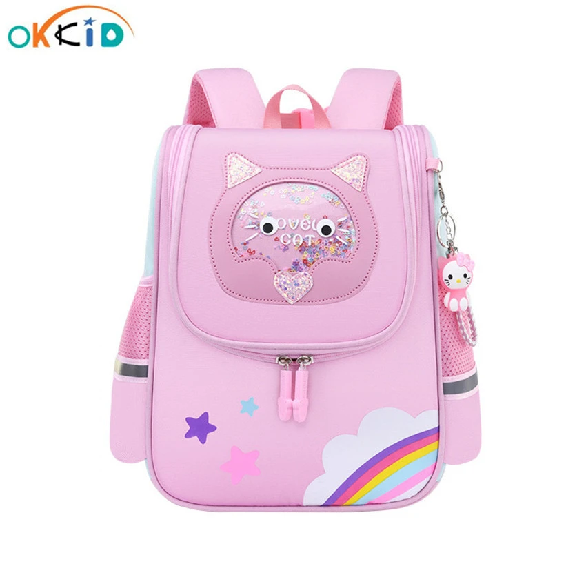 OKKID mochilas escolares dibujos animados para niñas, escolar impermeable, pequeña para guardería, de 4 a 8 años|Mochilas - AliExpress