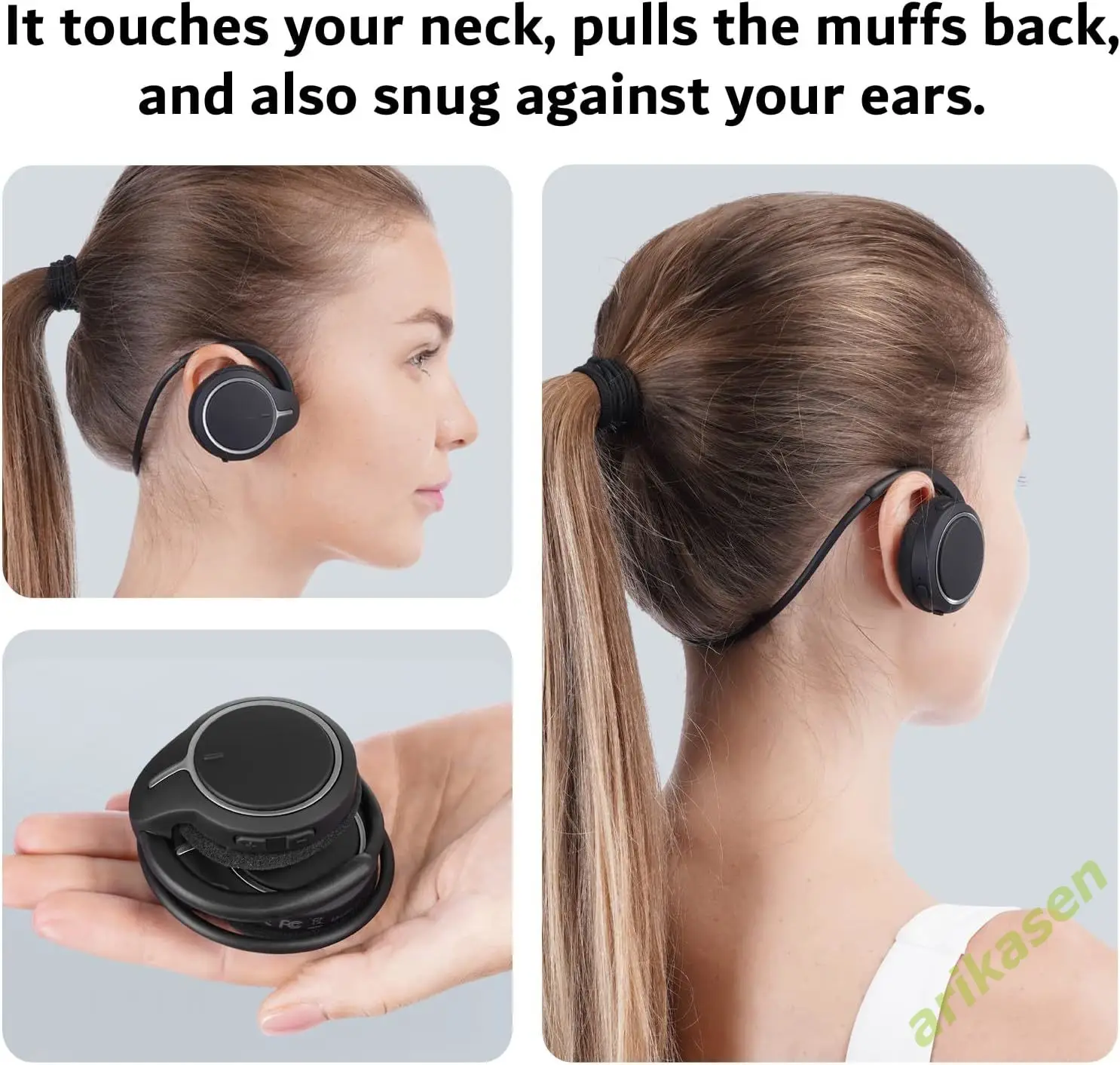 wireless neckband earphones bluetooth headset around neck