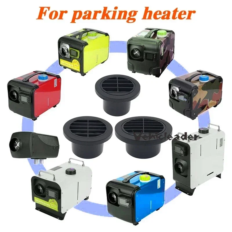 60/75/90mm Parking Heater Ventilation Tube Steering Device Rotatable Diesel Heater Air Vent Outlet for Car Truck Van Camper