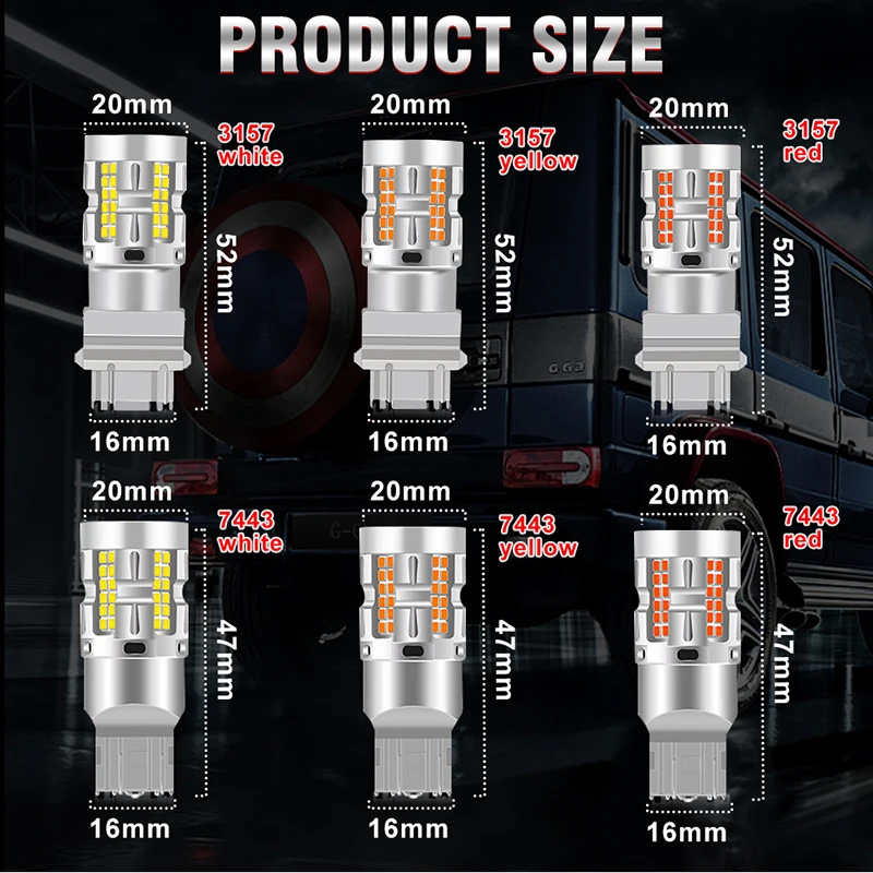 7443 LED  õ   , T25 3157 DRL ְ ,     ڵ ȣ, 2 