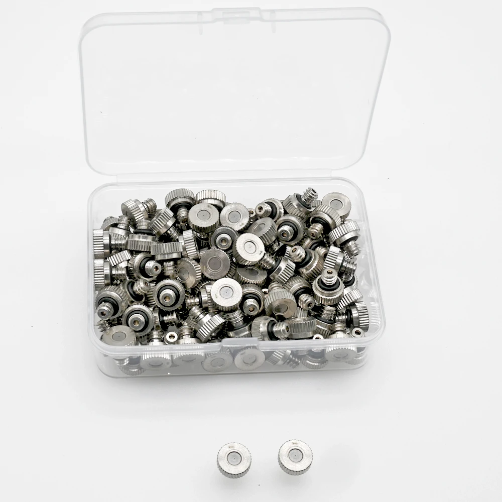 50PC UNC10-24 SS Irrigation Thread Mist Nozzle Low Pressure Misting Sprayer Water Nozzle for Dust Control Outdoor Cooling System