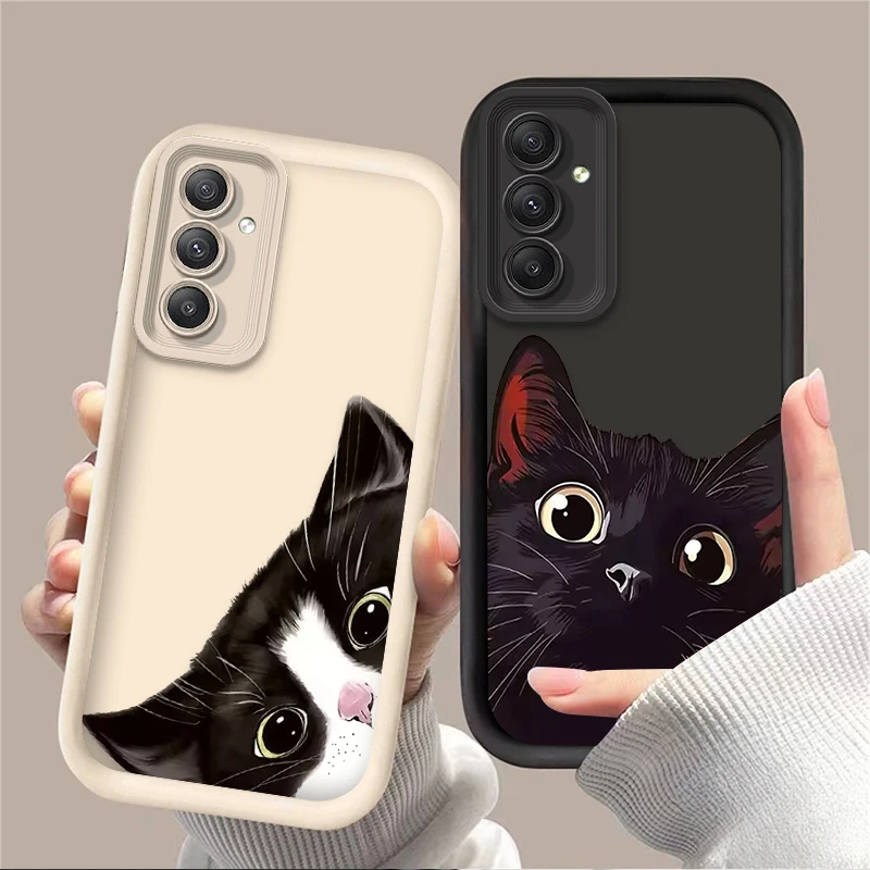 Chic Black Cat Pattern Phone Case Cover