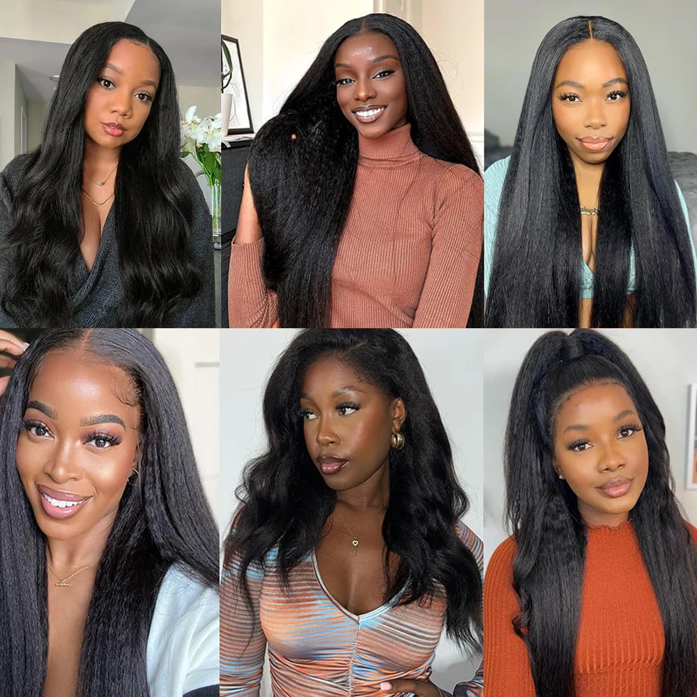 Human Hair 5x5 Kinky Straight Lace Closure Transparent Swiss Lace Natural Color 10-20 Inch Pre-Plucked Brazilian Remy Hair