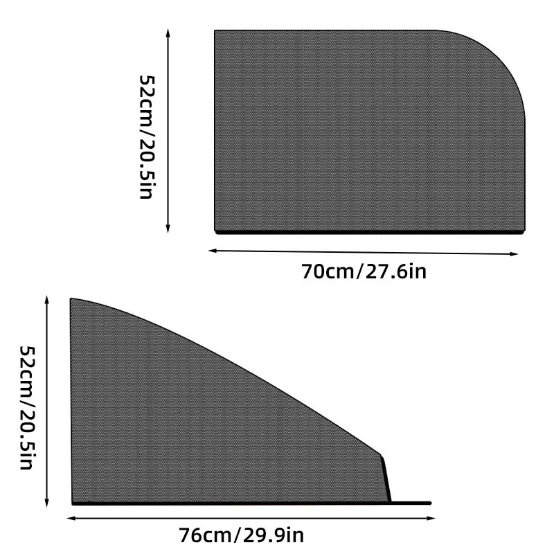 Houseeker 2pcs Mesh Car Side Window Net Auto Sun Visor Protector Mosquito Window Net Anti Insect Fly Screen Curtain