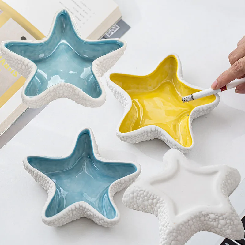 Ceramic Starfish Ashtray Beach Theme Home Decor