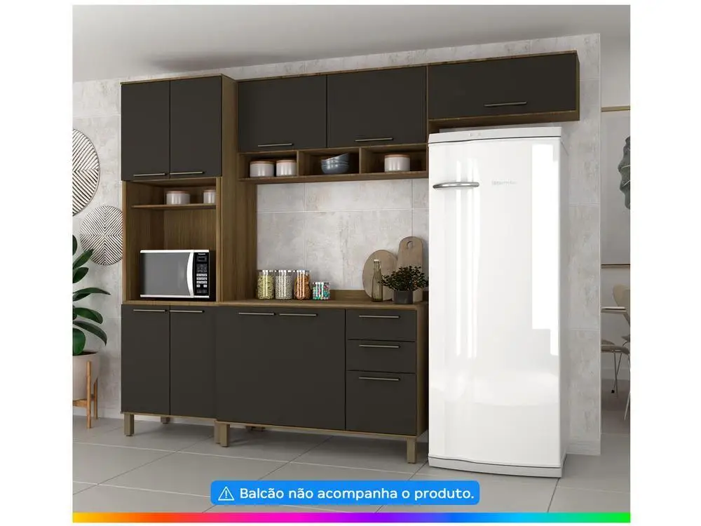 Cozinha Compacta Luciane Suíça 7 Portas 3