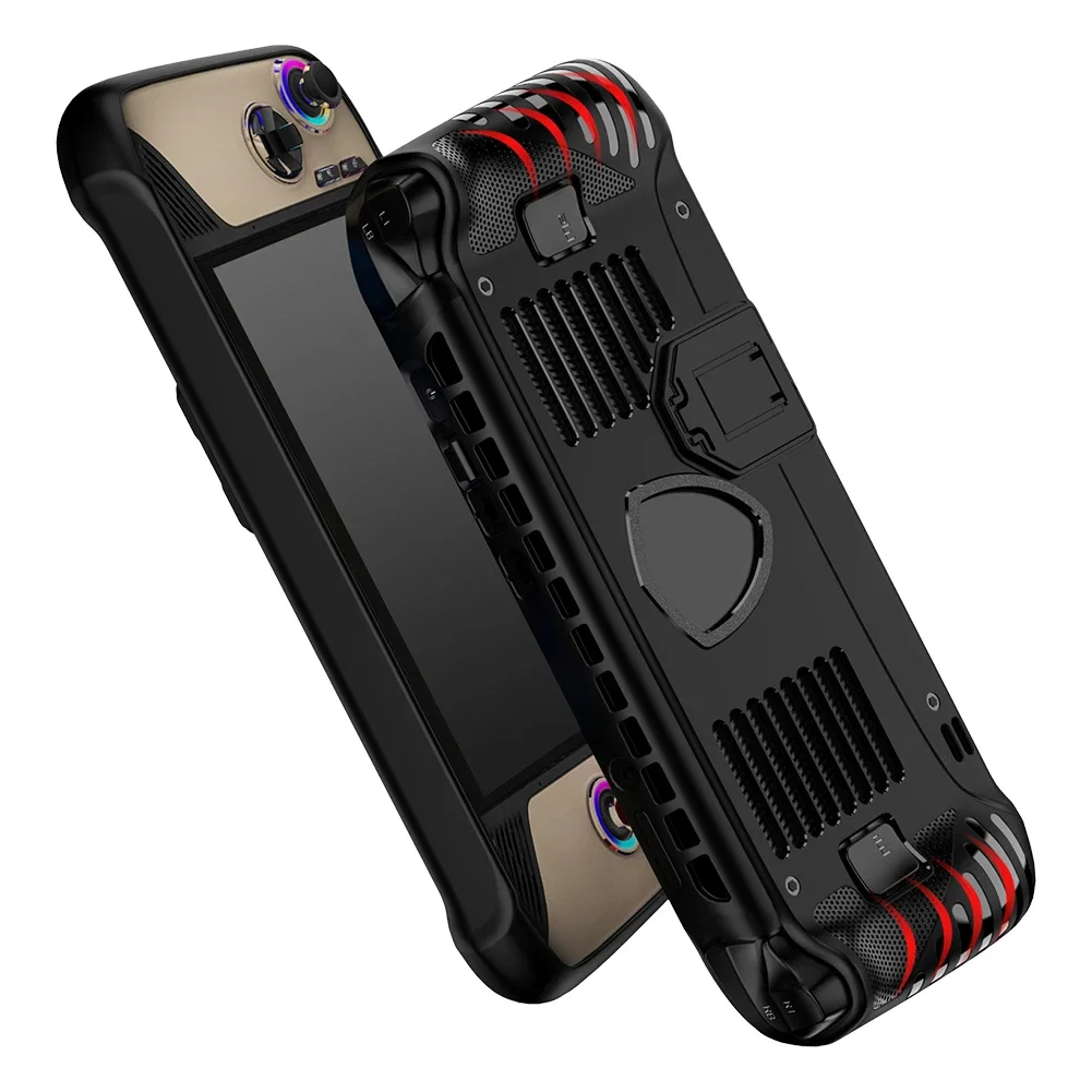 For MSI Claw 8 AI+ Case With Bracket Stand TPU Cover Full Protective Shockproof Shell For MSI Claw 8 AI+ Handheld Accessories