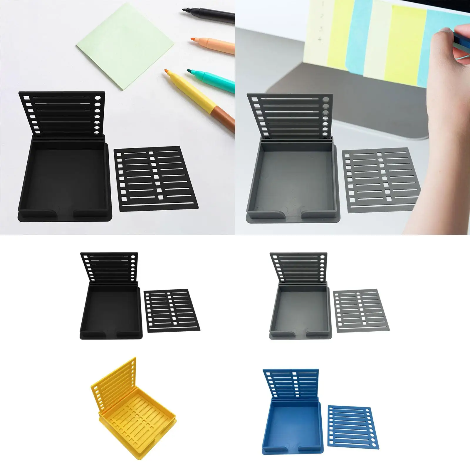 Sticky Note Halter Mit Schablone - Desktop Organizer Für 3x3 Zoll Haftnotizen