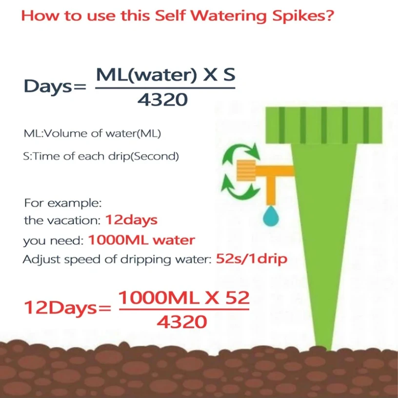 12pcs Plants Irrigation Kits Plant Waterer Drip Irrigation Drip Irrigation Spike Drip Irrigation Stakes Automatic Flower Watering System Precise Drip Irrigation for Potted Plants Indoor & Outdoor Watering Solution