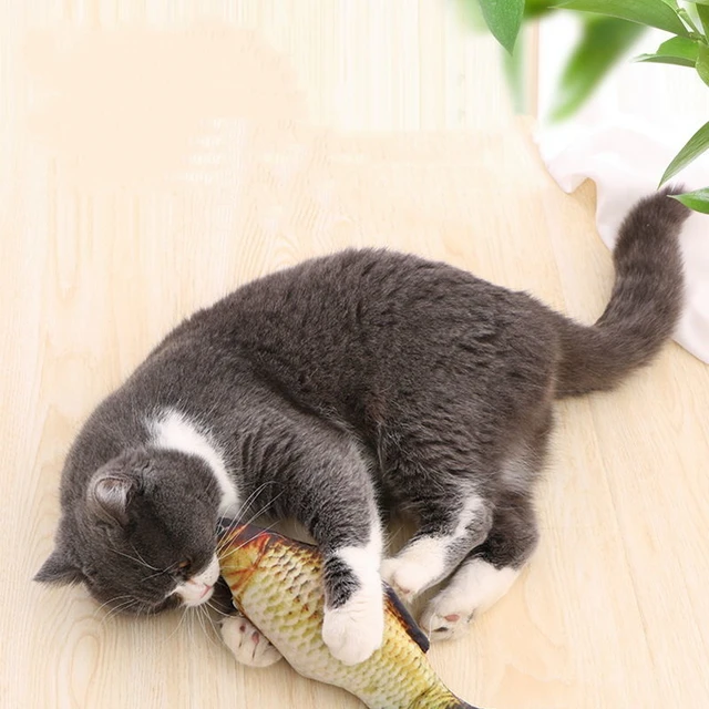 20/30/40 Creative Cat Toy 3d Fish Simulation Soft Plush Anti-Bite Catnip Interaction Chewing Fake Cat Fish Toy Pet Supplies 4
