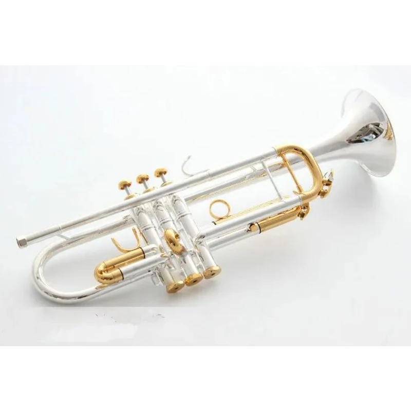 quality Quality LT180S 72 Bb Trumpet B Flat Brass Silver Plated Professional Trumpet Musical Instruments with Leather Case