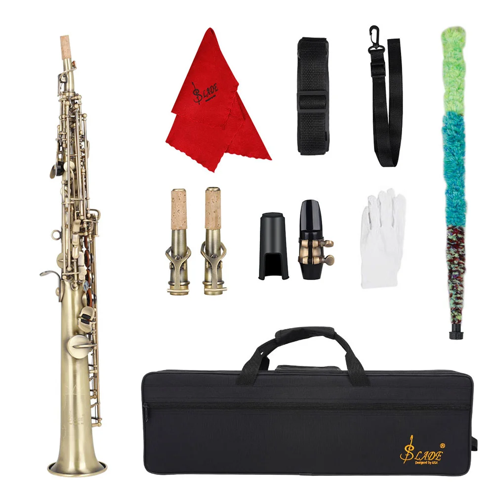 ストレートbbソプラノサックス,真ちゅう,銀メッキ,フラットsax