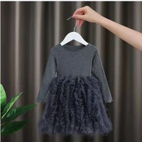80-120cm Long Sleeve Winter Kids Dresses Girls Newborn Christening Gown Infant Toddler Girls Dress Baptism Little Baby Vestidos 3