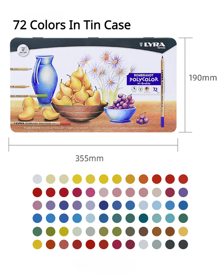 Lyra Rembrandt Polycolor Professional Colored Pencils 24/36/72