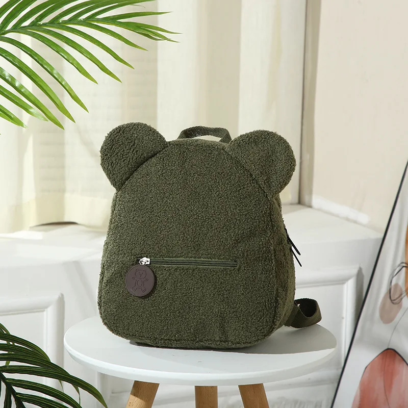 Personalised Embroidery Bear Backpack Embroidered Portable Children Travel Shopping Rucksack Women's Cute Bear Shoulder Backpack 