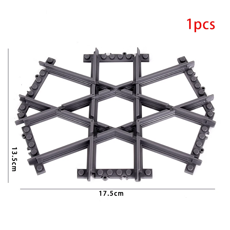 MOC Stadt Zug Schiene Kreuzung Flexible Gleise Gabelte Gerade Gebogene Schienen Schalter Baustein Ziegel Kreative DIY Spielzeug – Detail 11