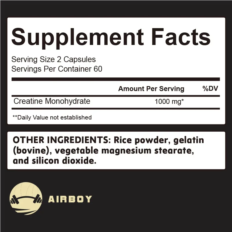 Micronized Creatine Capsules for Muscle Endurance Build Muscle & Enhance Performance creatine monohydrate capsule