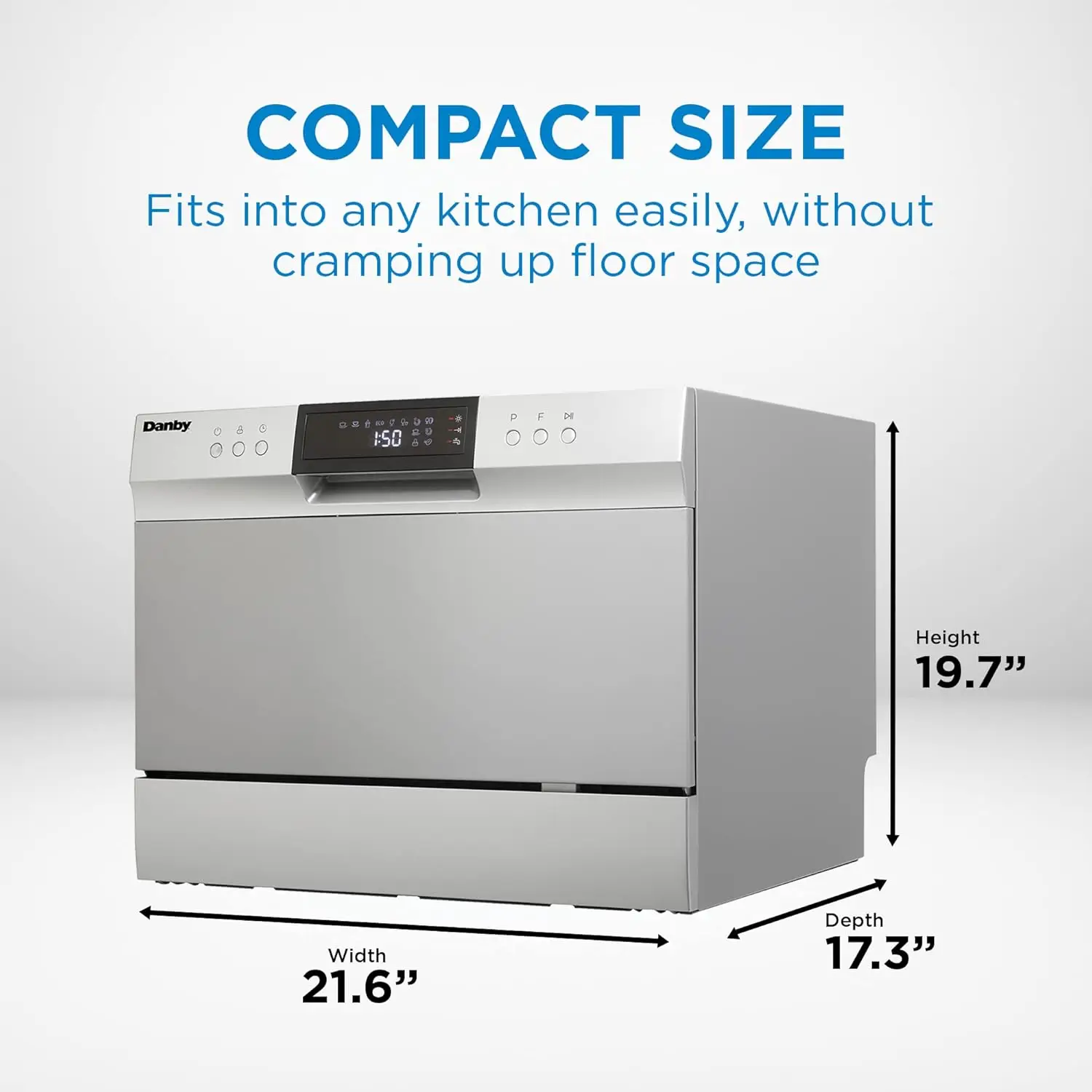 Countertop Dishwasher with 6 place Settings and Silverware Basket LED Display Energy Star DDW631SDB