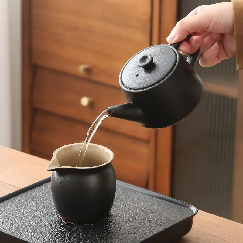 طقم شاي كونغ فو سيراميك + صينية دوران