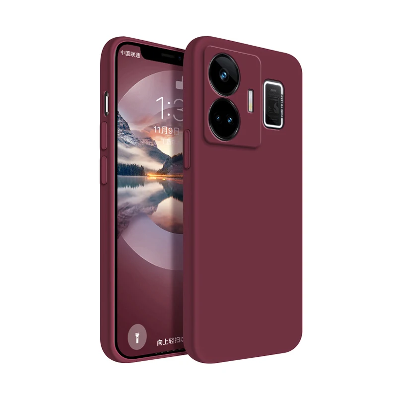 Original Shockproof Liquid Silicone Soft Phone Case with Camera Protection – Basic Back Cover