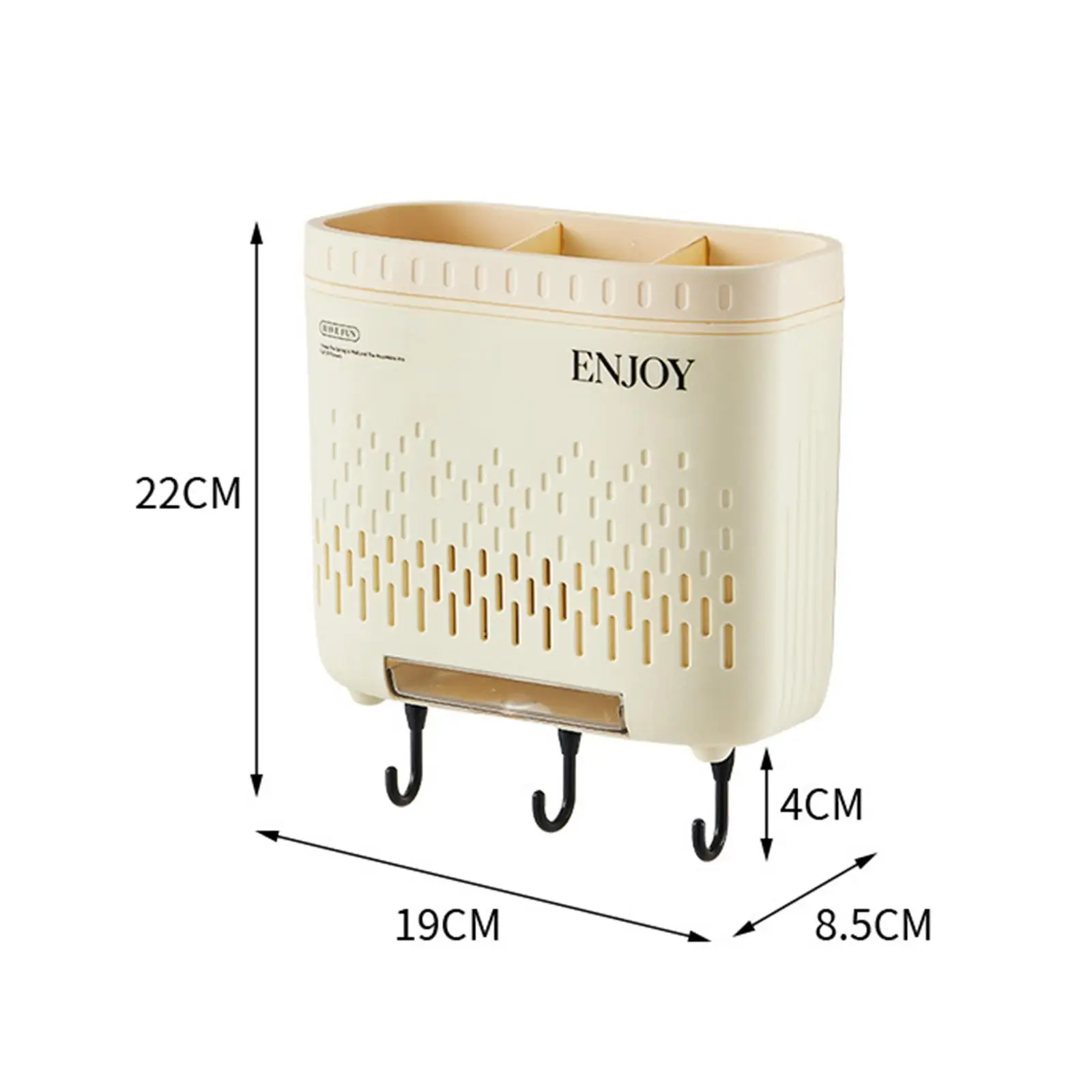 Kitchen Utensil Holder, Wall Mount Utensil Rack, Multi use Hanging Storage Organizer Flatware Drying Rack with Hooks