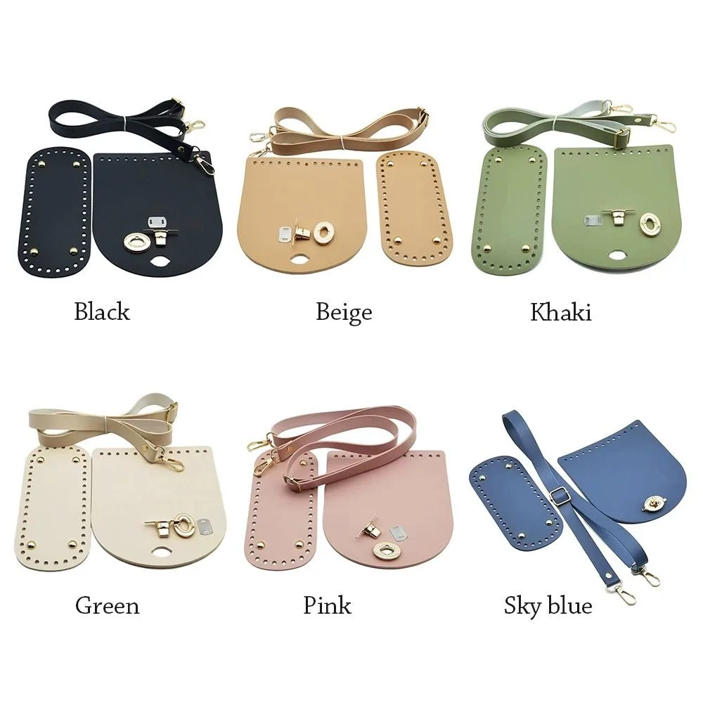 1set Leather Bag Strap Handmade Handbag Woven Set High Quality Bag Bottoms With Hardware Accessories for DIY Shoulder Handbag
