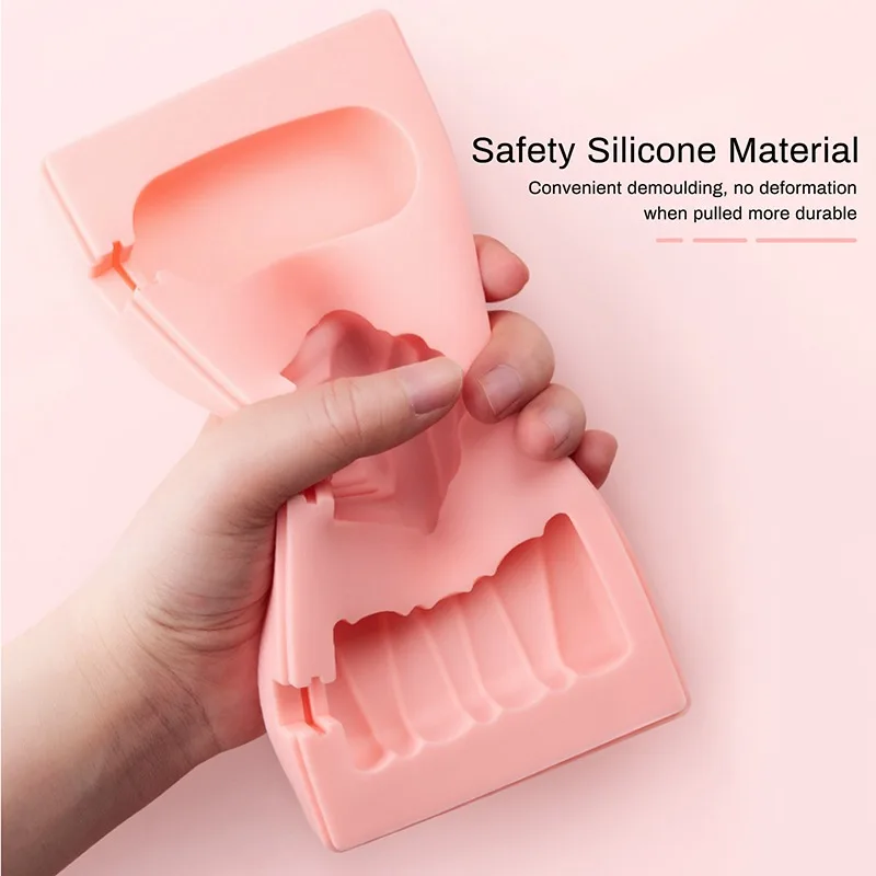 Silicone Ice Cream Mold with Lid, Animals Shape Jelly Mold, Children Handmade DIY Dessert Popsicle Ice Grid with Popsicle Stick