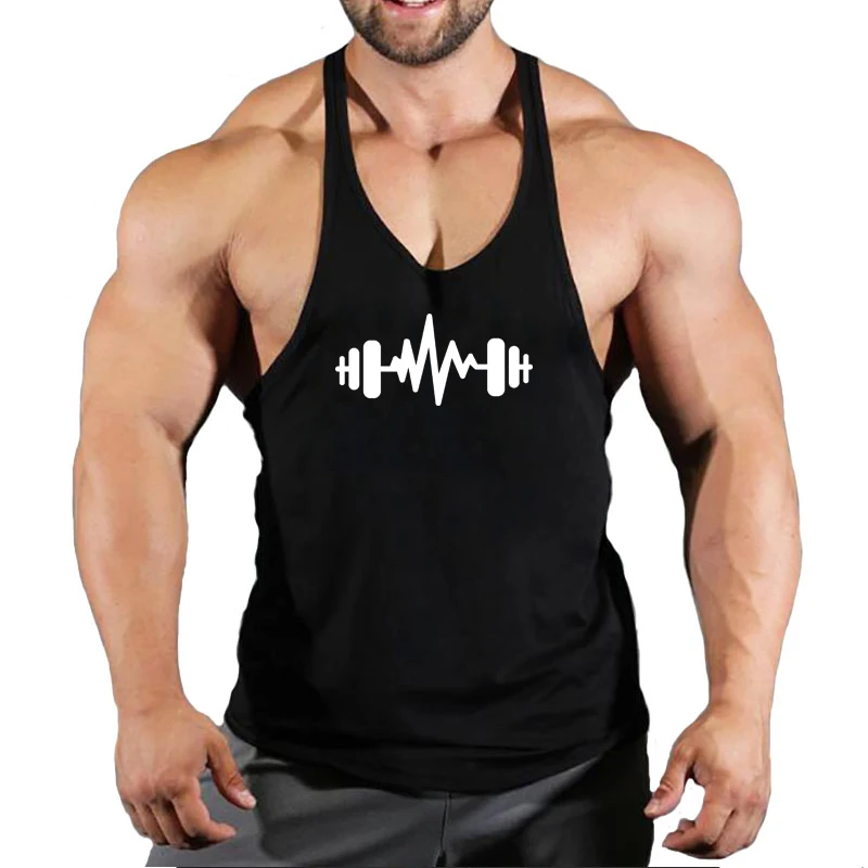 

Fitness Shirt Men's Singlets Sleeveless Sweatshirt Bodybuilding Man Gym Clothing Men Stringer Top for Fitness Vests Clothes Vest