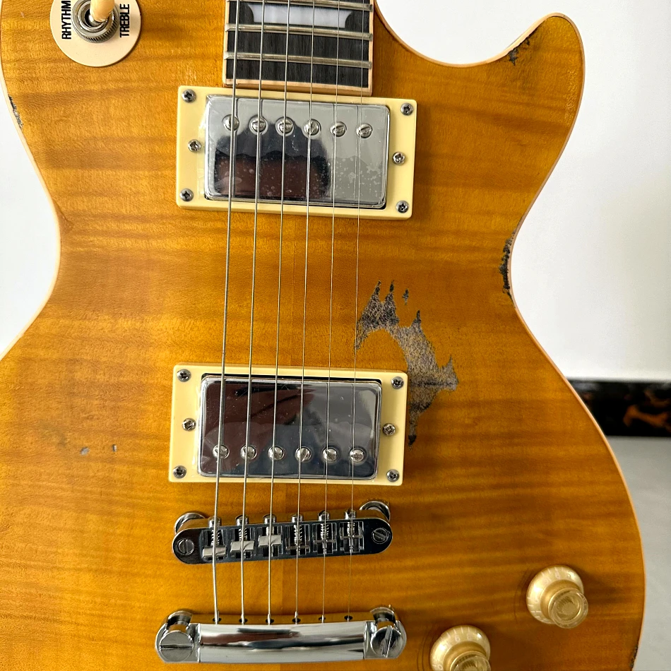LP Electric Guitar Relic Chrome Hardware