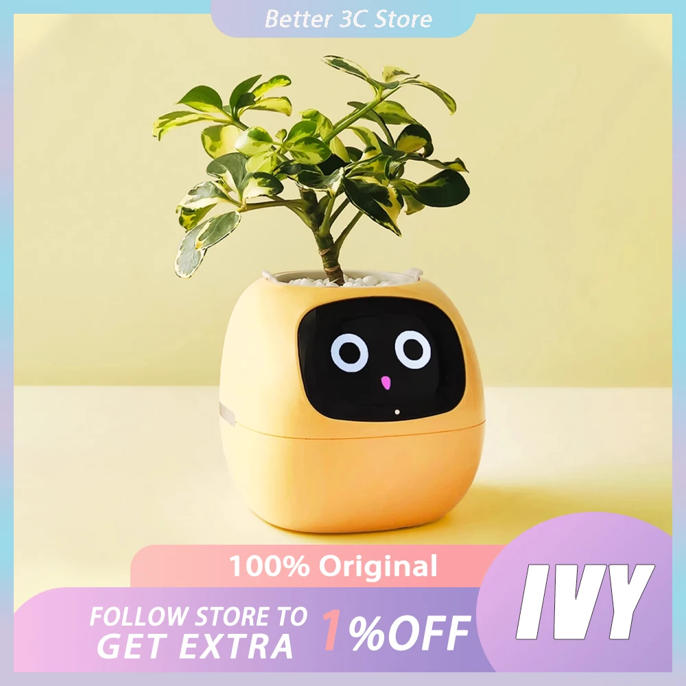 IVY Intelligent Flowerpot Plant Robot Plant Maintenance Customization Smart Robot Rich Expression Interaction Companion Gifts