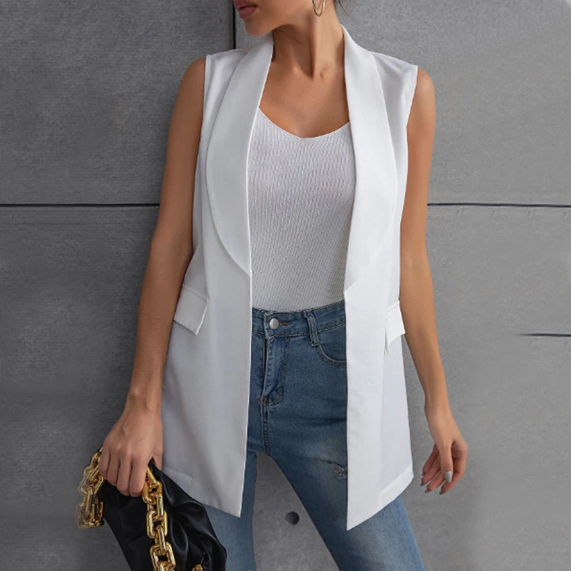 Women's Casual Loose Vest Traf 2023 Woman Shawl Collar New in External Clothes Coat Jackets Vests Best Sleeveless Coats Clothing vintage wedding sleeveless wraps cloak jackets shawl white ivory bridal accessories custom made lace appliques edge jacket