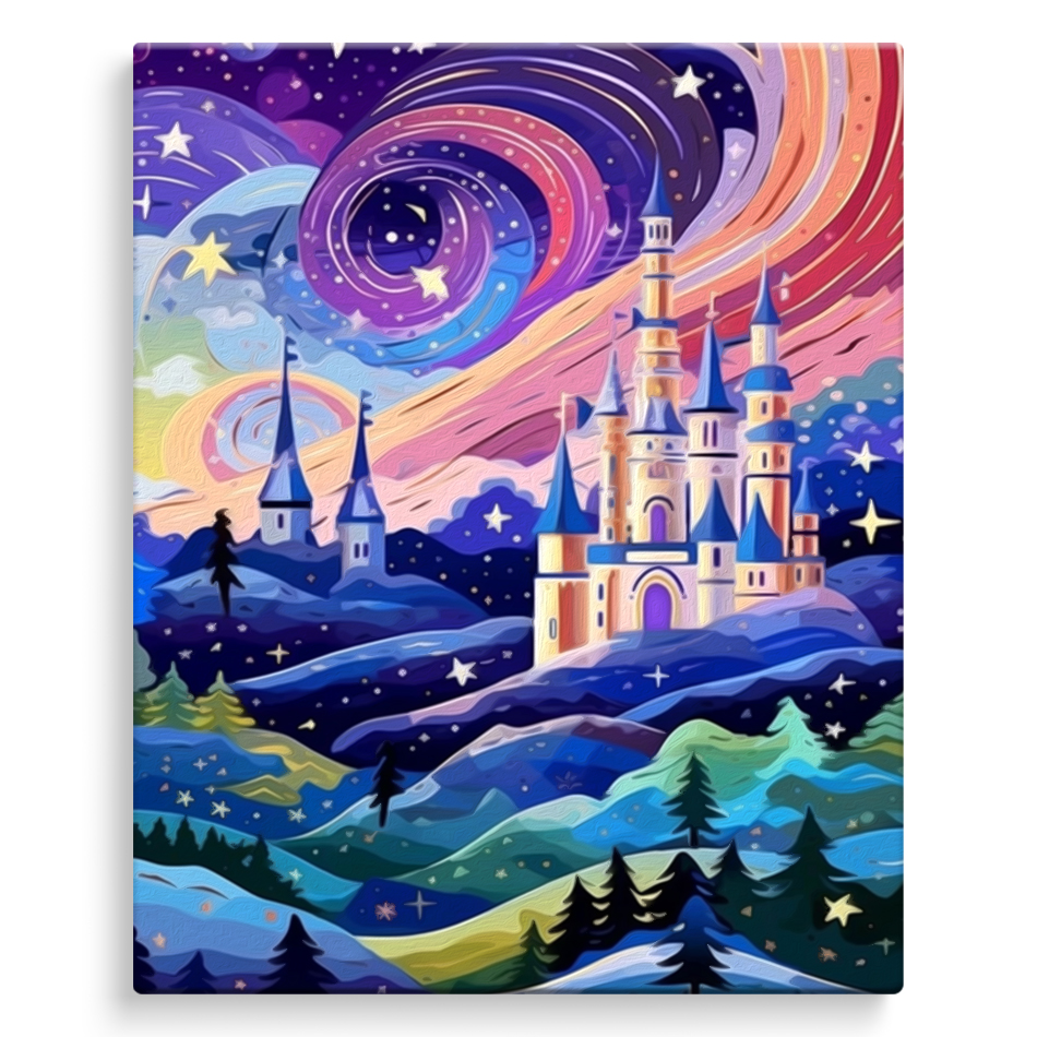 SDOYUNO-Painting By Numbers Cartoon Castle Pictures By Numbers Acrylic Modern For Handiwork Coloring For Adults Wall Art Picture