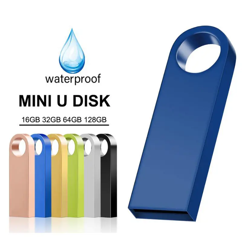 100PCS Free Custom LOGO USB 2.0 USB 3.0 Flash Drives Metal 64GB Free logo Black 32GB Pen drive 16GB Memory stick U disk 8GB 4GB