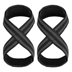 Weightlifting Anti - Slip Wrist Wraps - Set of 2 Fitness Straps for Enhanced Grip & Support (2PCS BLACK)