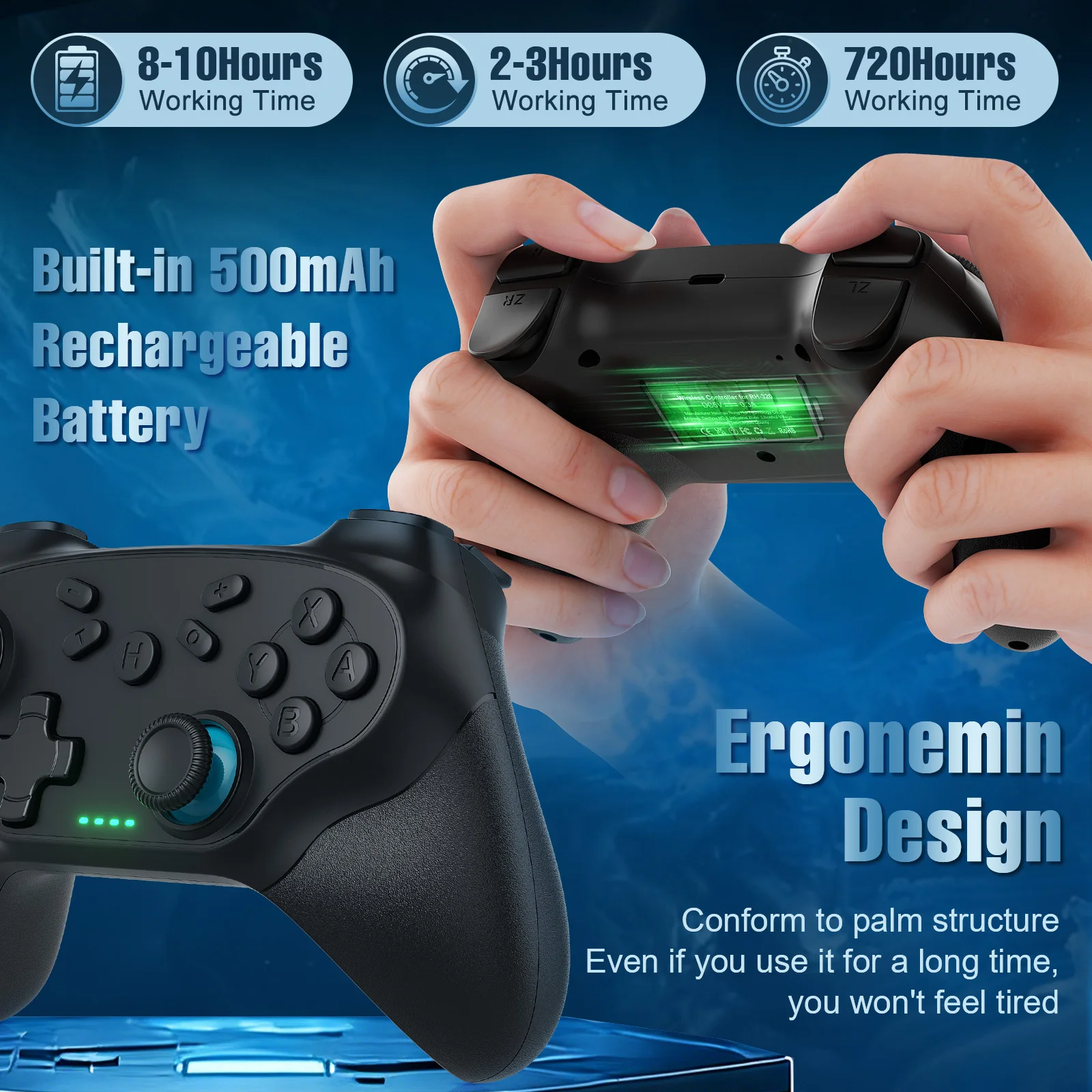Turbo Game Joystick Switch Draadloze Bluetooth Gamepads voor Nintendo Switch/Pro/OLED/PC-consolecontroller_voghion.com