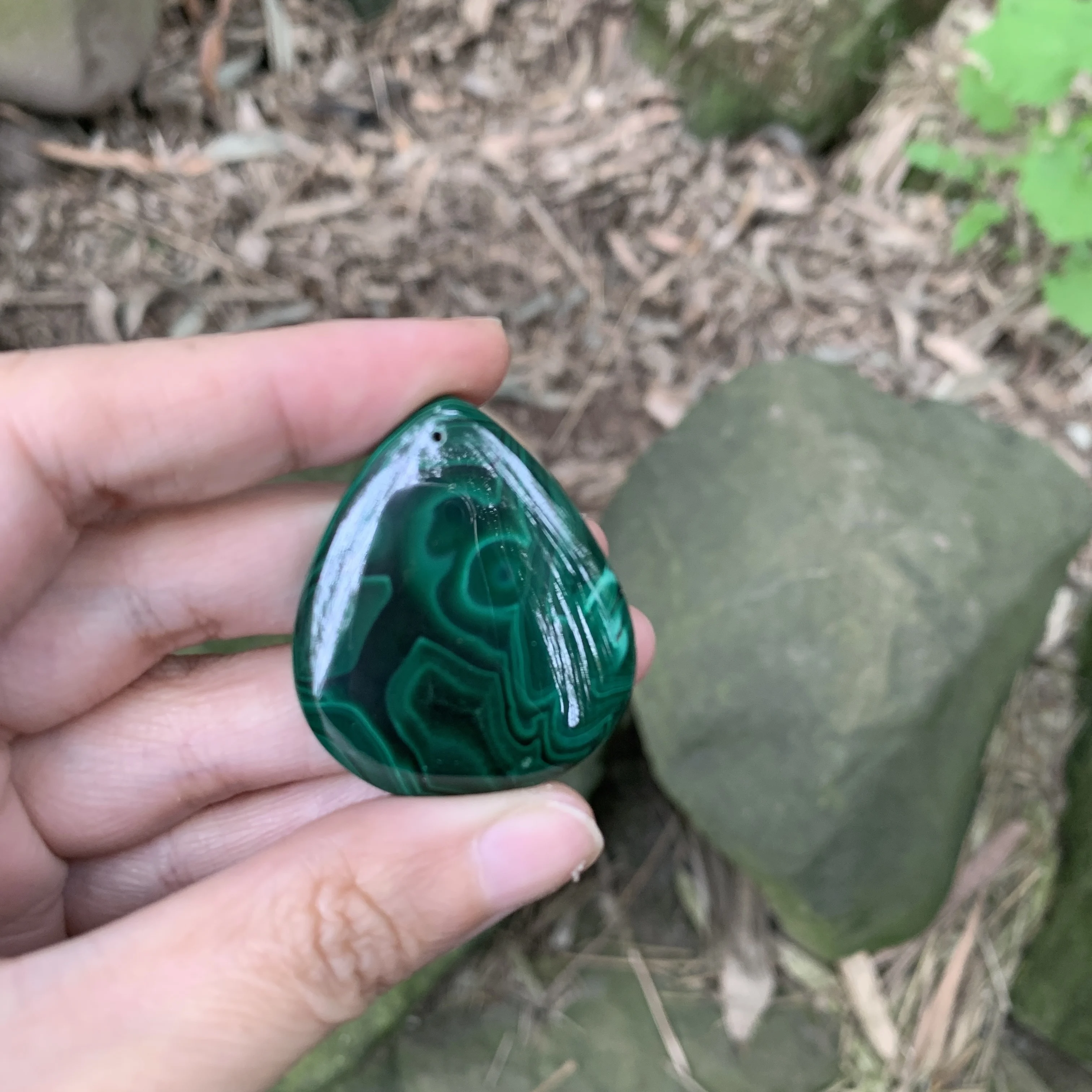 Natural Green Malachite Chrysocolla Gemstone Pendant Water Drop Malachite Necklace Jewelry Women Men AAAAA