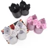 Spring Autumn Beautiful Baby Girl Princess Shoes Soft Soled Butterfly Bowknot Fashion Design Solid Newborn Prewalker Shoes D2677 4