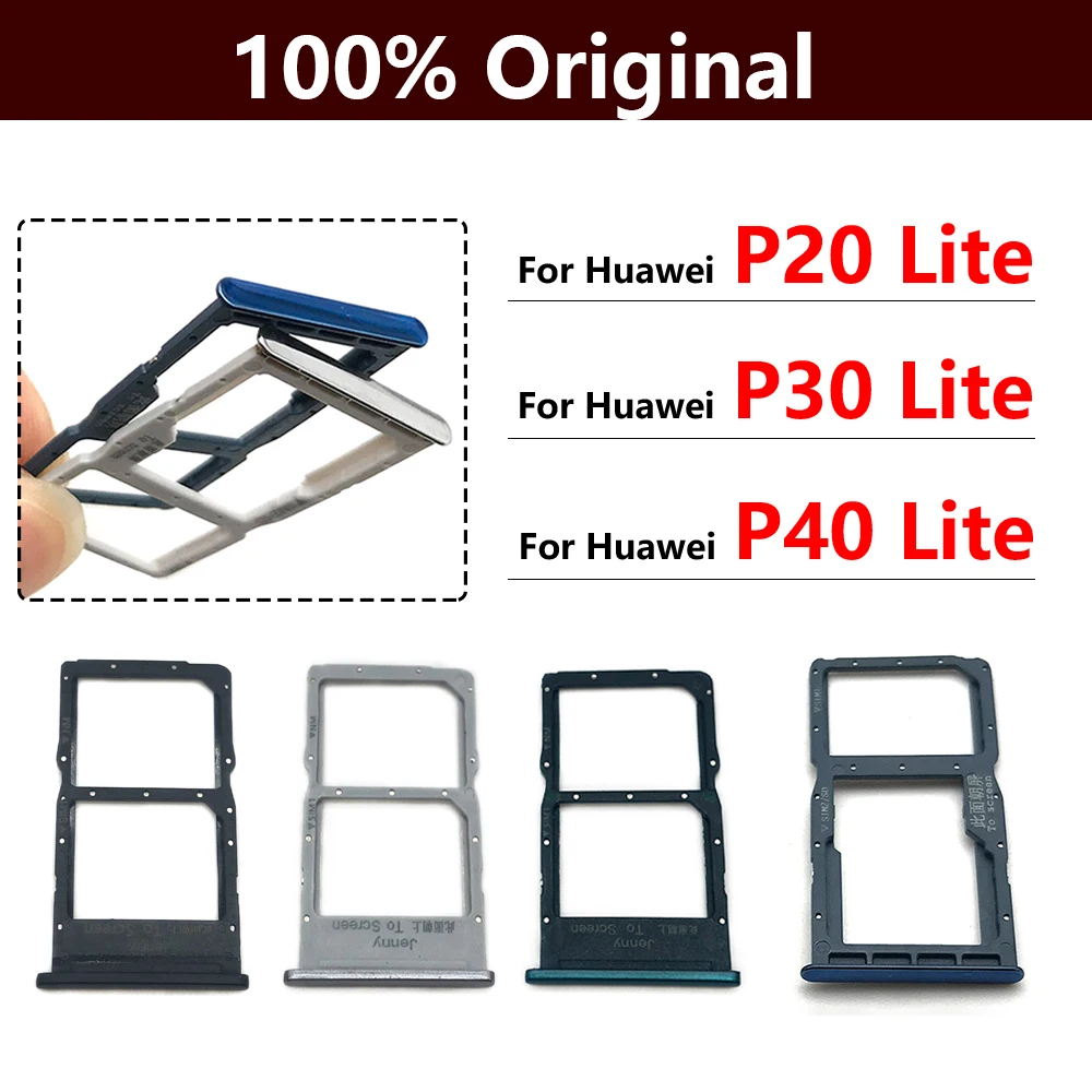Originale Nuovo Per Huawei P20 P30 P40 Lite Slot Per Sim Card Sd Card Vassoio Supporto Adattatore Parti Di Riparazione