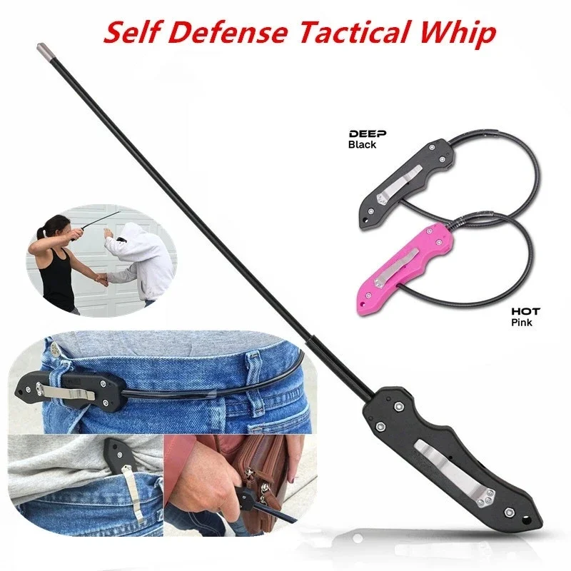 Compact Martial Arts Training Whip for Outdoor Self-Defense and Personal Safety