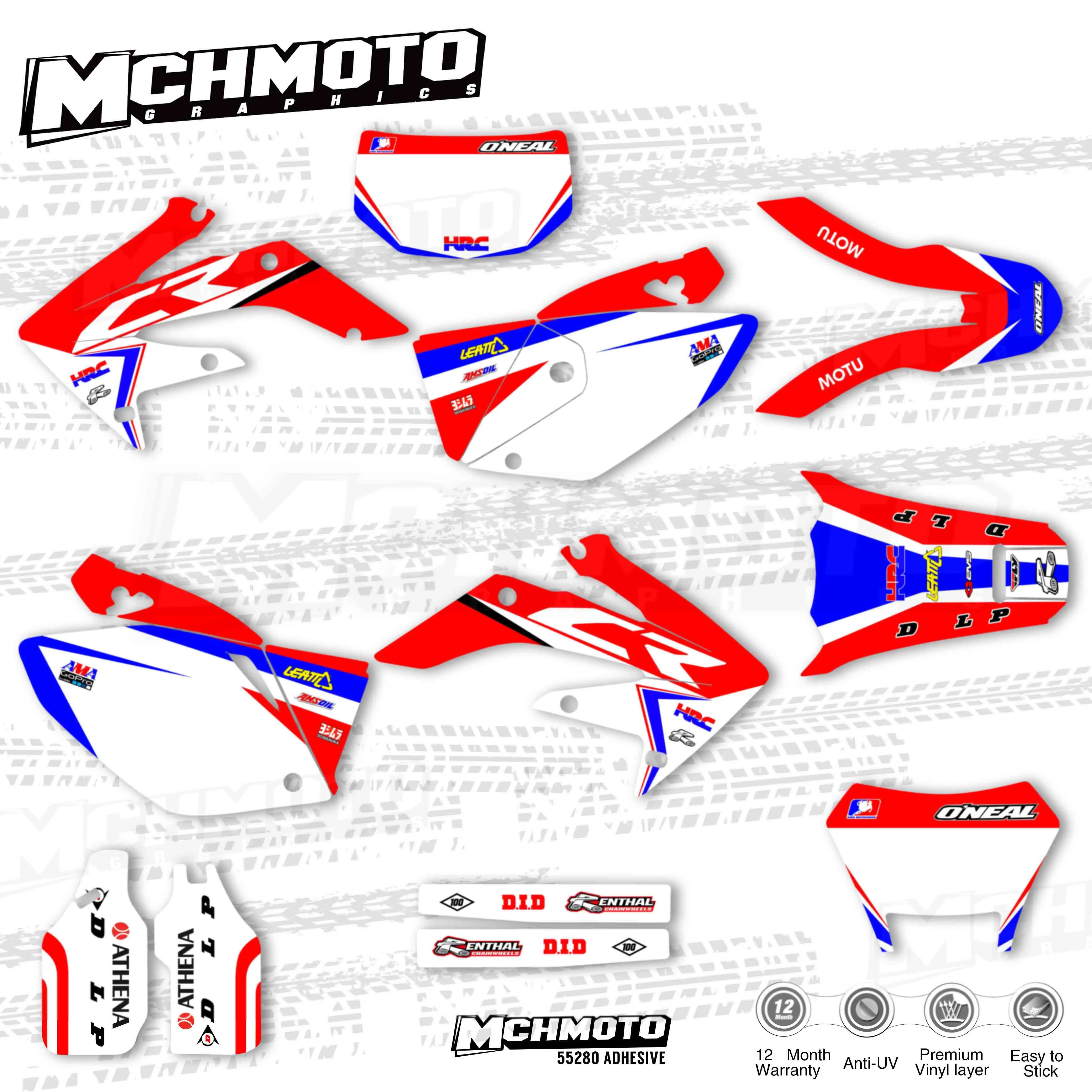 

MCHMFG Graphics Kit for Honda 04-19 CRF250X 2004 2005 2006 2007 2008 2019 Motocross Decals